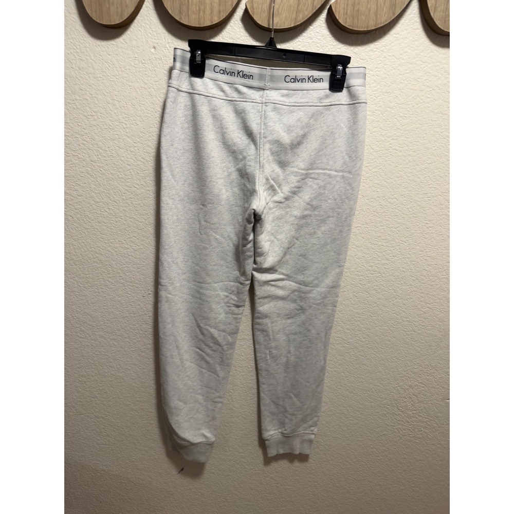 Calvin Klein Womens Heather Gray Logo Waistband Jogger Sleepwear Lounge Pants M